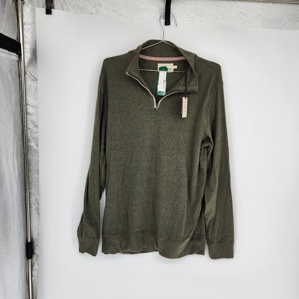 The Normal Brand Men's Green Large Puremeso Lightweight 1/4 Zip‎ NWT